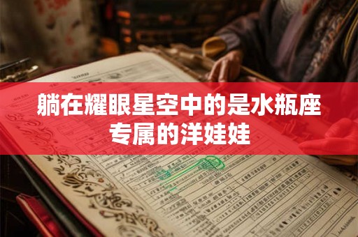躺在耀眼星空中的是水瓶座专属的洋娃娃