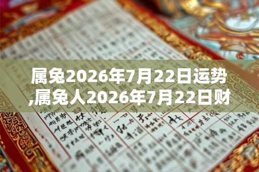 属兔2026年7月22日运势,属兔人2026年7月22日财运,生肖兔2026年7月22日运势