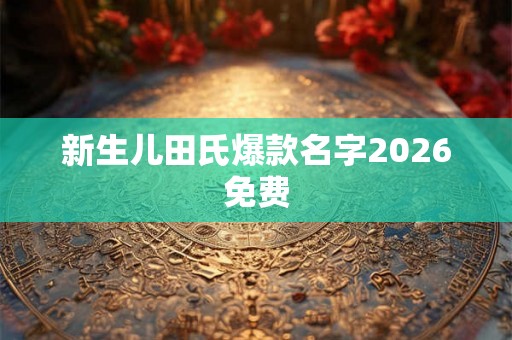 新生儿田氏爆款名字2026免费 新生儿田氏爆款名字2026免费