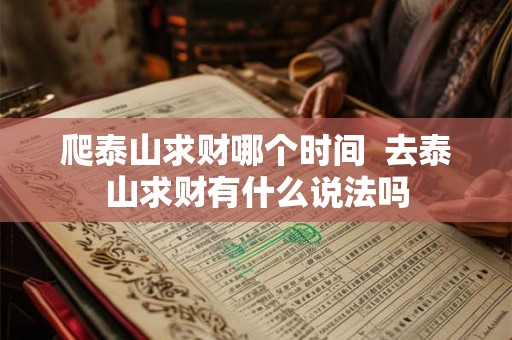 爬泰山求财哪个时间 去泰山求财有什么说法吗 爬泰山求财哪个时间 去泰山求财有什么说法吗
