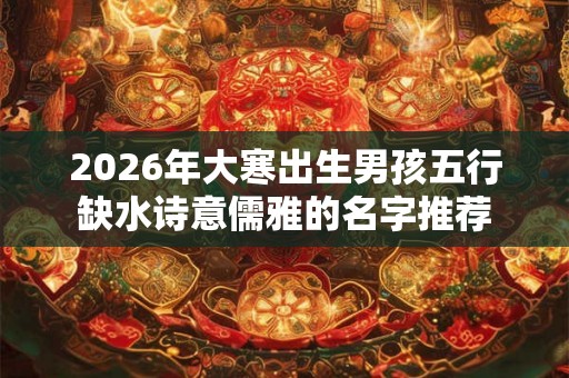 2026年大寒出生男孩五行缺水诗意儒雅的名字推荐