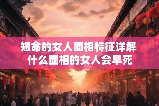 短命的女人面相特征详解 什么面相的女人会早死