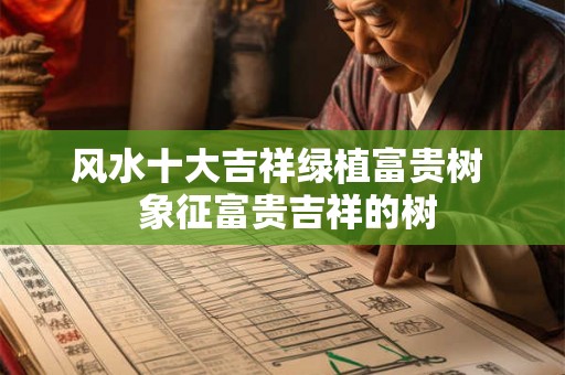 风水十大吉祥绿植富贵树  象征富贵吉祥的树