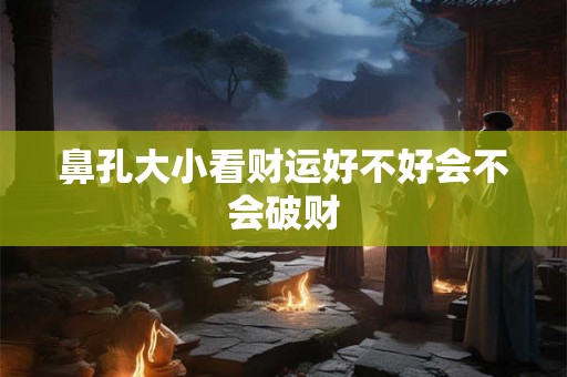 鼻孔大小看财运好不好会不会破财