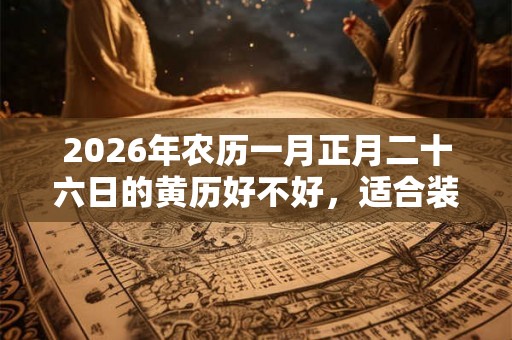 2026年农历一月正月二十六日的黄历好不好，适合装修动土吗？