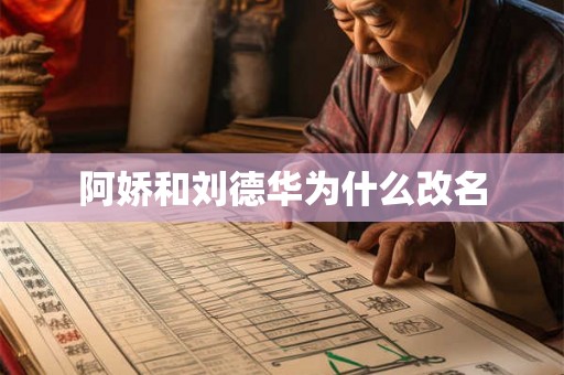 阿娇和刘德华为什么改名 阿娇和刘德华为什么改名