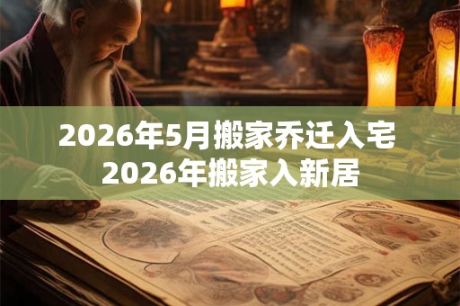 2026年5月搬家乔迁入宅 2026年搬家入新居