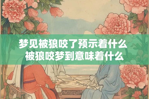梦见被狼咬了预示着什么 被狼咬梦到意味着什么