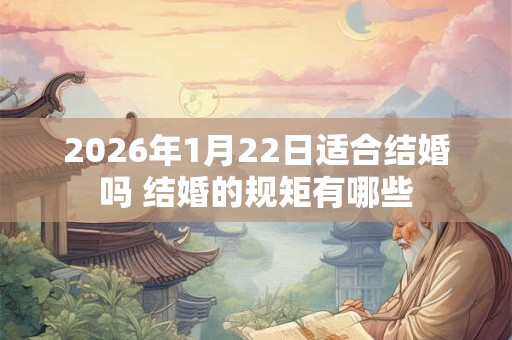 2026年1月22日适合结婚吗 结婚的规矩有哪些