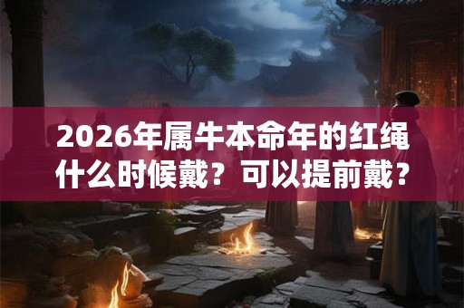 2026年属牛本命年的红绳什么时候戴?可以提前戴? 2026年属牛本命年的红绳什么时候戴?可以提前戴?