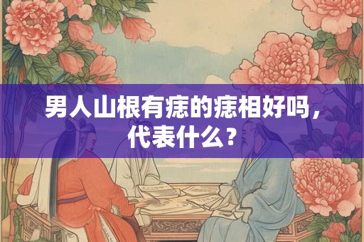 男人山根有痣的痣相好吗，代表什么？
