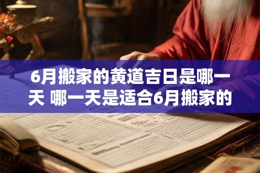 6月搬家的黄道吉日是哪一天 哪一天是适合6月搬家的黄道吉日 6月搬家的黄道吉日是哪一天 哪一天是适合6月搬家的黄道吉日
