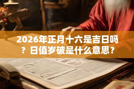 2026年正月十六是吉日吗？日值岁破是什么意思？