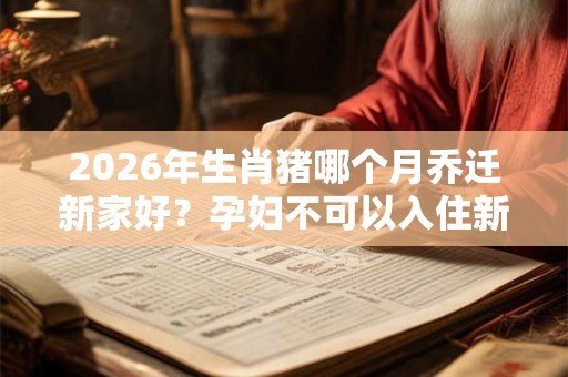 2026年生肖猪哪个月乔迁新家好？孕妇不可以入住新家？
