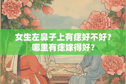 女生左鼻子上有痣好不好？哪里有痣嫁得好？