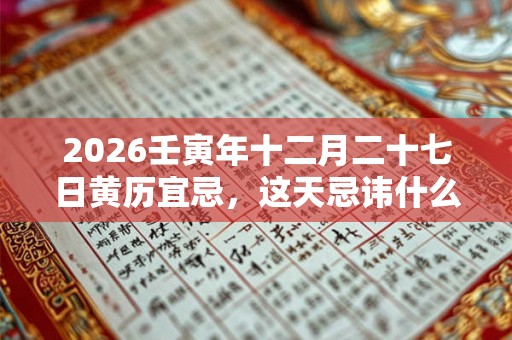 2026壬寅年十二月二十七日黄历宜忌，这天忌讳什么？