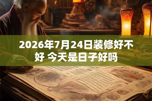 2026年7月24日装修好不好 今天是日子好吗