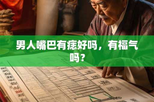 男人嘴巴有痣好吗，有福气吗？