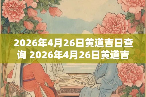2026年4月26日黄道吉日查询 2026年4月26日黄道吉日是哪天 2026年4月26日黄道吉日查询 2026年4月26日黄道吉日是哪天