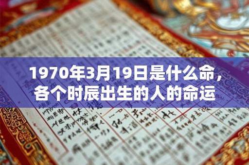 1970年3月19日是什么命,各个时辰出生的人的命运 1970年3月19日是什么命,各个时辰出生的人的命运