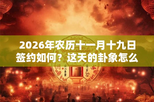 2026年农历十一月十九日签约如何？这天的卦象怎么样？