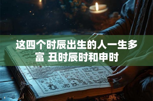 这四个时辰出生的人一生多富 丑时辰时和申时 这四个时辰出生的人一生多富 丑时辰时和申时