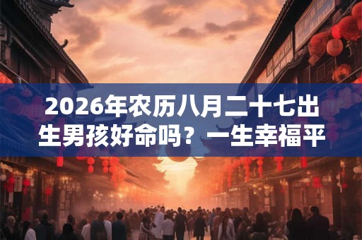2026年农历八月二十七出生男孩好命吗？一生幸福平安吗？