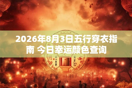 2026年8月3日五行穿衣指南 今日幸运颜色查询 2026年8月3日五行穿衣指南 今日幸运颜色查询