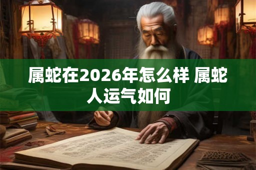 属蛇在2026年怎么样 属蛇人运气如何