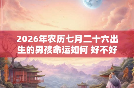 2026年农历七月二十六出生的男孩命运如何 好不好