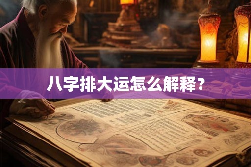 八字排大运怎么解释? 八字排大运怎么解释?