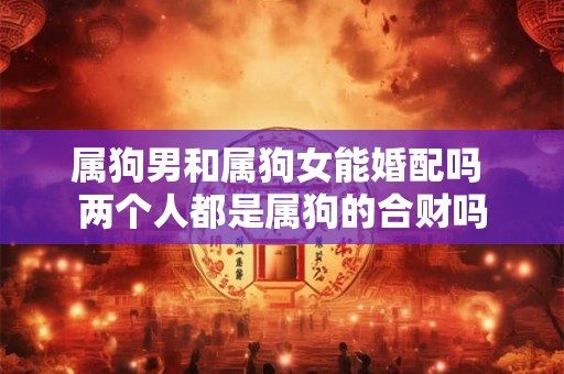 属狗男和属狗女能婚配吗 两个人都是属狗的合财吗