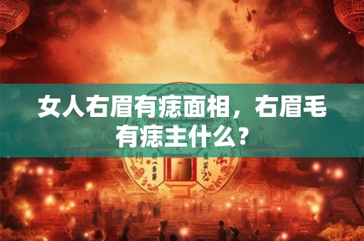 女人右眉有痣面相,右眉毛有痣主什么? 女人右眉有痣面相,右眉毛有痣主什么?