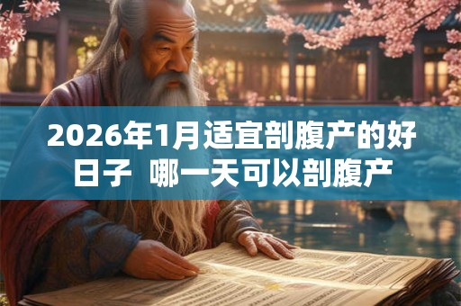 2026年1月适宜剖腹产的好日子  哪一天可以剖腹产