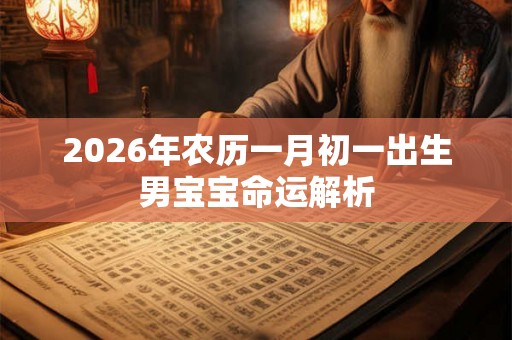 2026年农历一月初一出生男宝宝命运解析