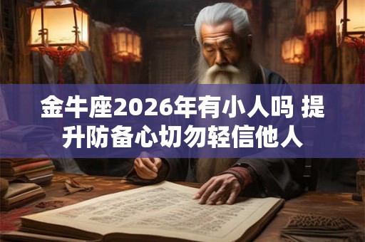 金牛座2026年有小人吗 提升防备心切勿轻信他人
