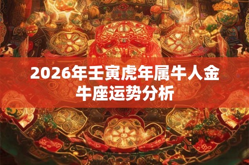 2026年壬寅虎年属牛人金牛座运势分析