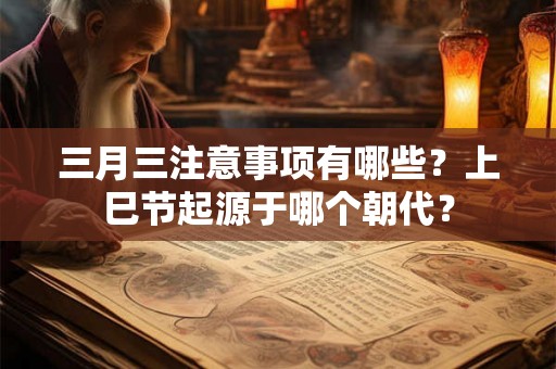三月三注意事项有哪些？上巳节起源于哪个朝代？