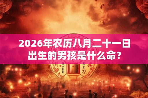 2026年农历八月二十一日出生的男孩是什么命？