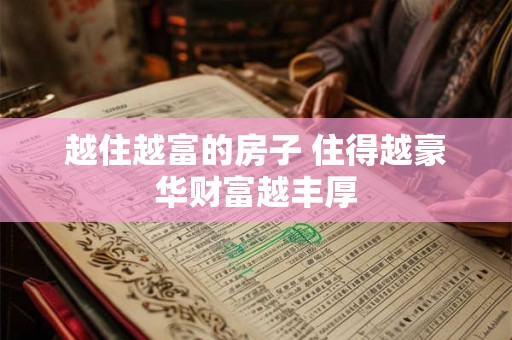 越住越富的房子 住得越豪华财富越丰厚 越住越富的房子 住得越豪华财富越丰厚