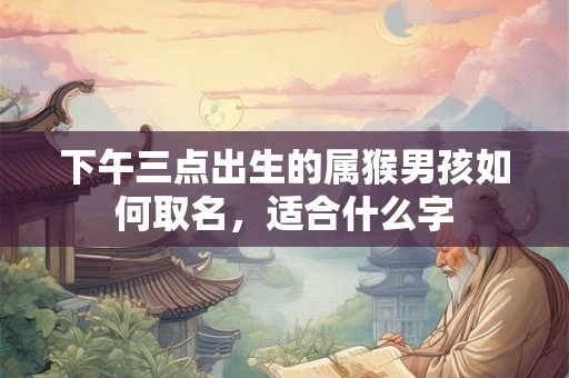 下午三点出生的属猴男孩如何取名,适合什么字 下午三点出生的属猴男孩如何取名,适合什么字