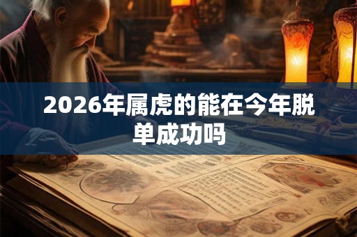 2026年属虎的能在今年脱单成功吗
