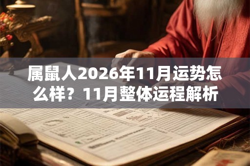 属鼠人2026年11月运势怎么样？11月整体运程解析