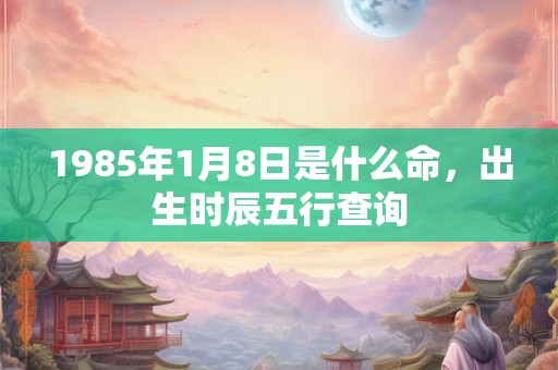 1985年1月8日是什么命，出生时辰五行查询