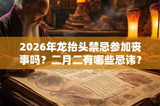 2026年龙抬头禁忌参加丧事吗？二月二有哪些忌讳？