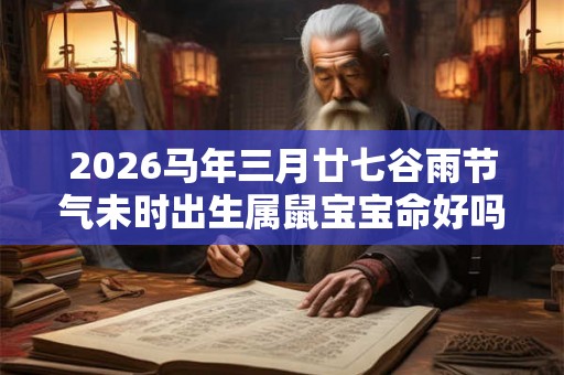 2026马年三月廿七谷雨节气未时出生属鼠宝宝命好吗？