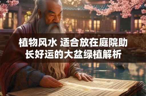 植物风水 适合放在庭院助长好运的大盆绿植解析