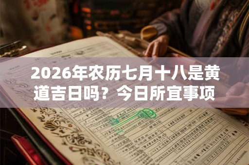2026年农历七月十八是黄道吉日吗？今日所宜事项