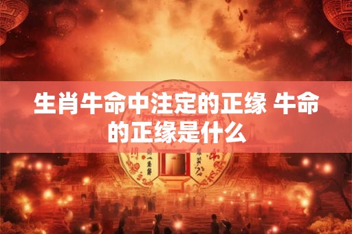 生肖牛命中注定的正缘 牛命的正缘是什么 生肖牛命中注定的正缘 牛命的正缘是什么