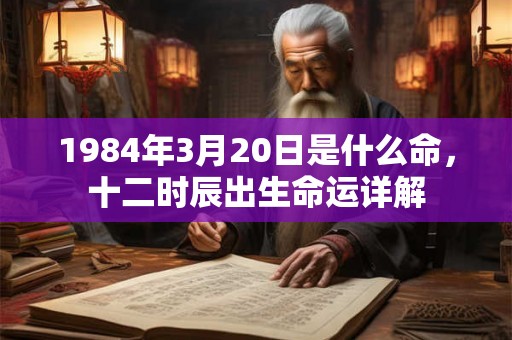 1984年3月20日是什么命，十二时辰出生命运详解